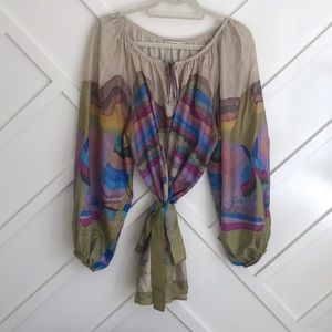 Mes Demoiselles Multi color silk mini dress